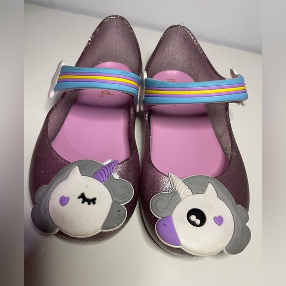 MINI SED SANDALS JELLY shoes girls, glitter Unicorn, SIZE 9 - Picture 3 of 15